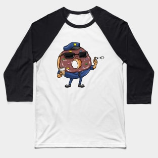 Donat Cop Police Coffee Handcuffs Baseball T-Shirt